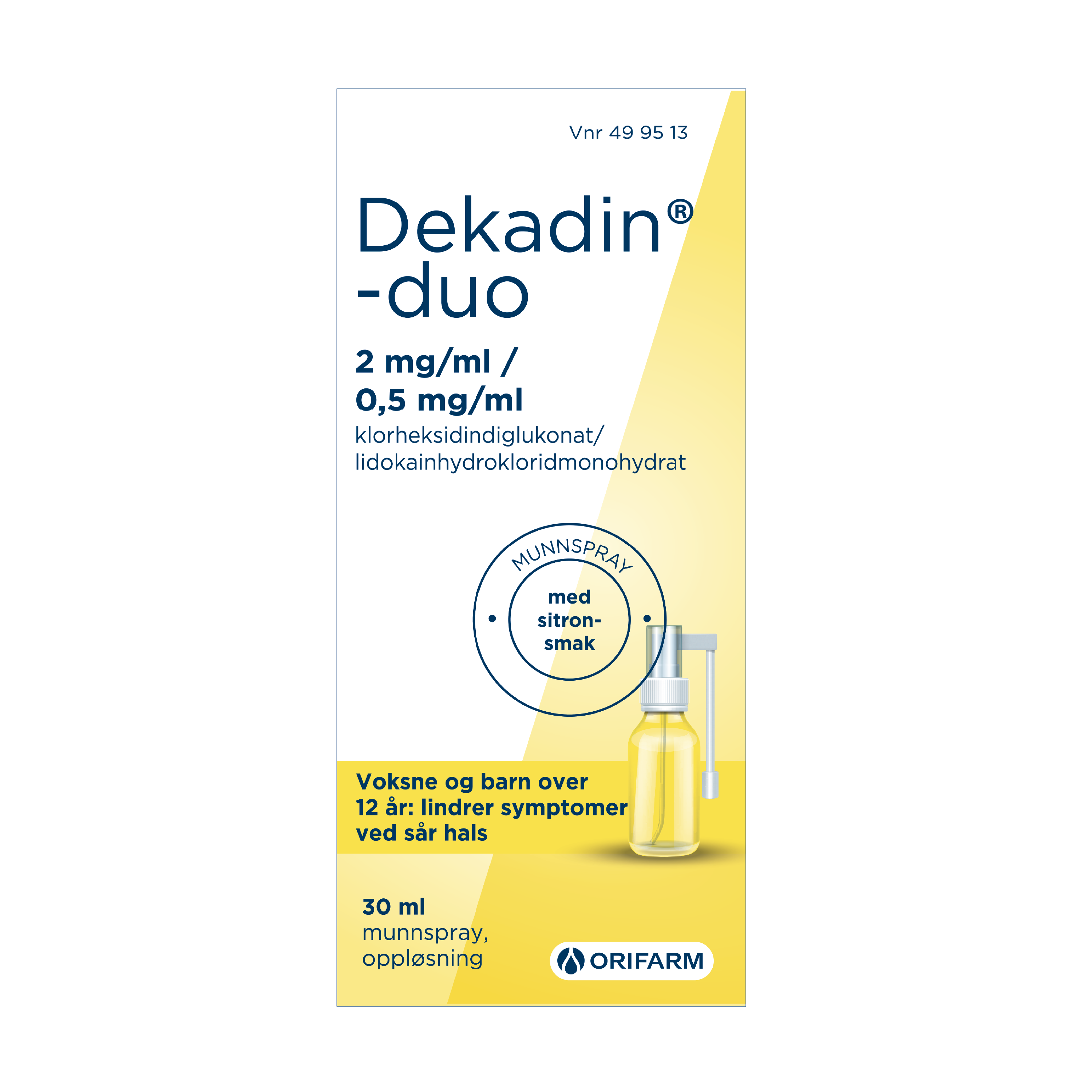 Dekadin-duo Munnspray 2mg/ml/0,5mg/ml sitron, 30 ml