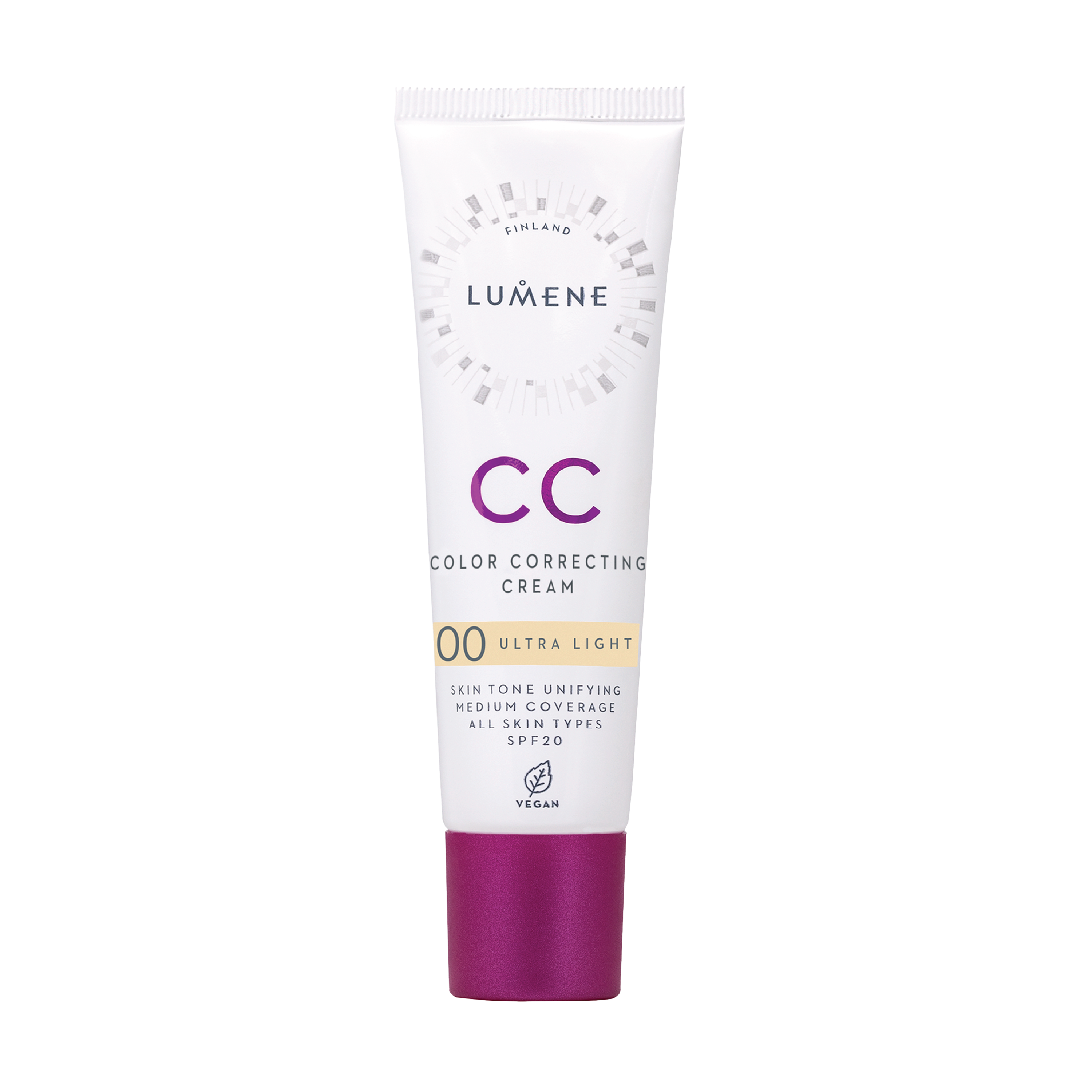 Lumene CC Color Correcting Cream SPF20, 00 Ultra Light, 30 ml