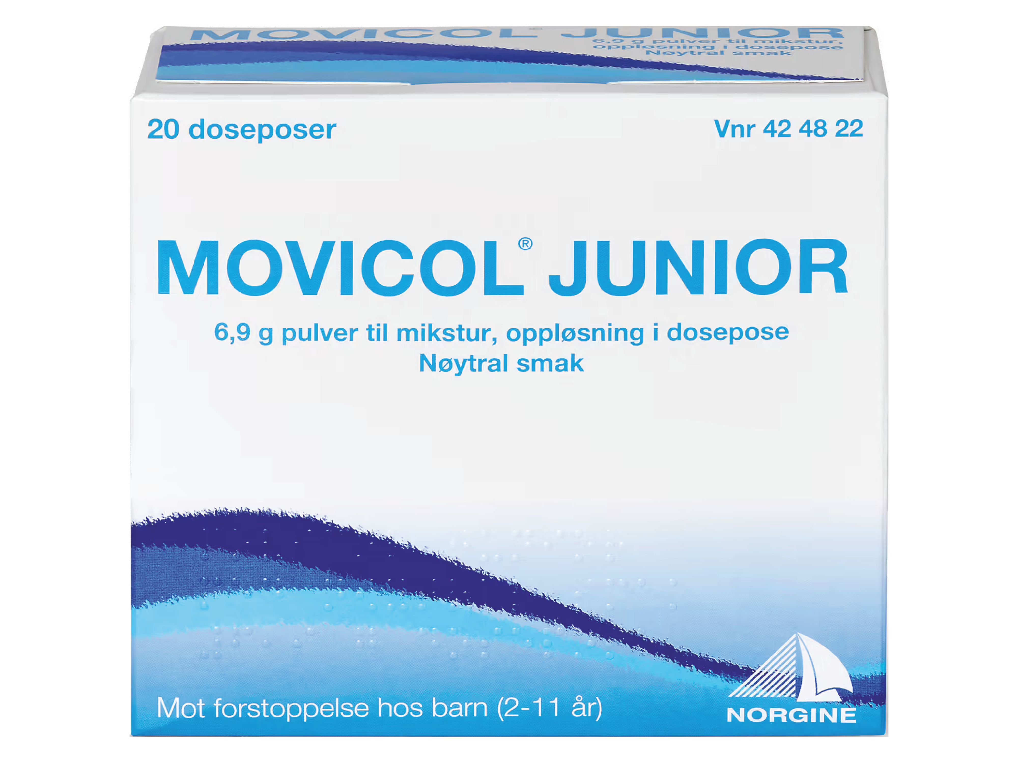 Movicol Junior Pulver til mikstur, Nøytral, 20 stk.