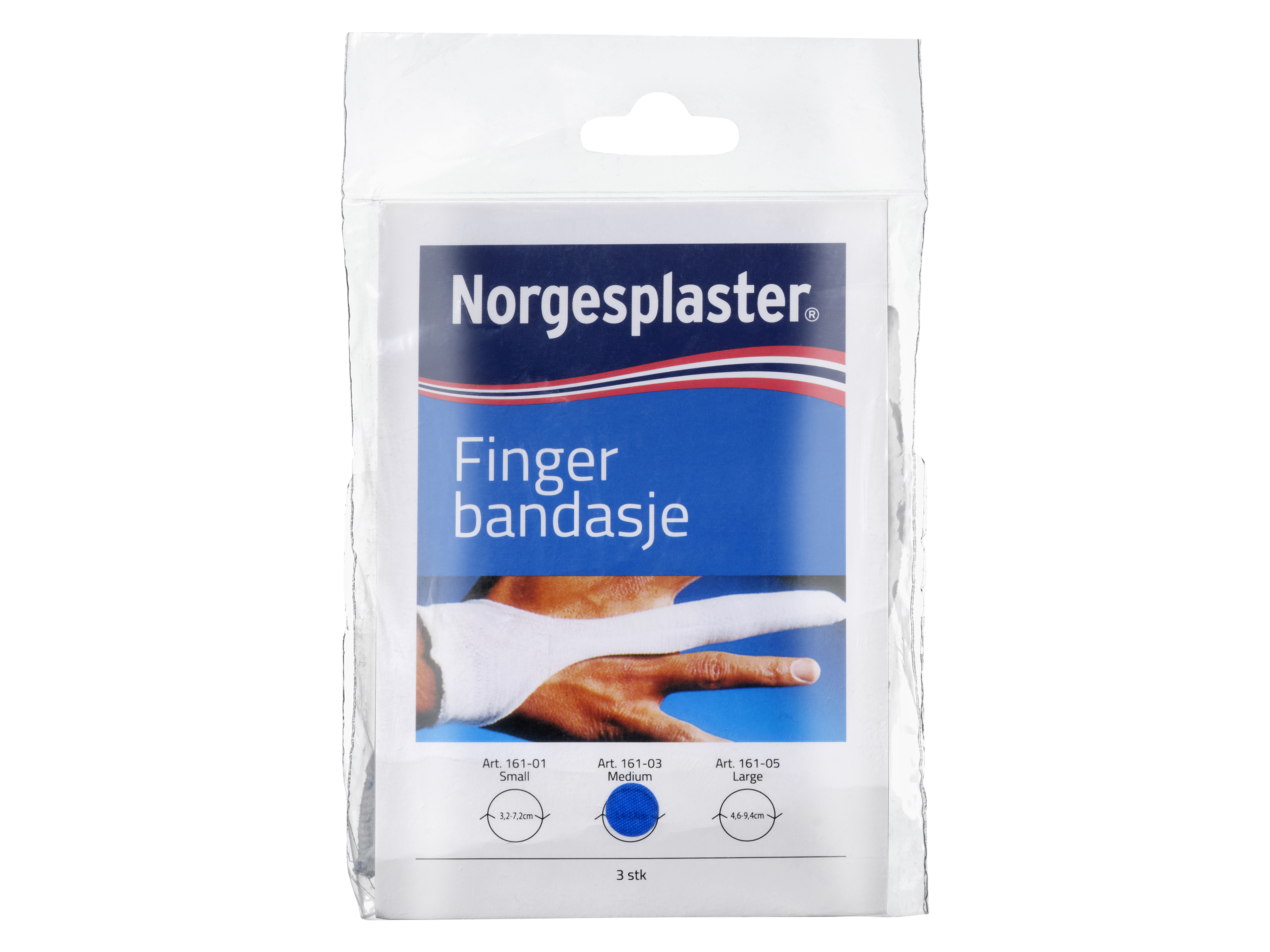 Norgesplaster Fingerbandasje, Medium, 3 stk.