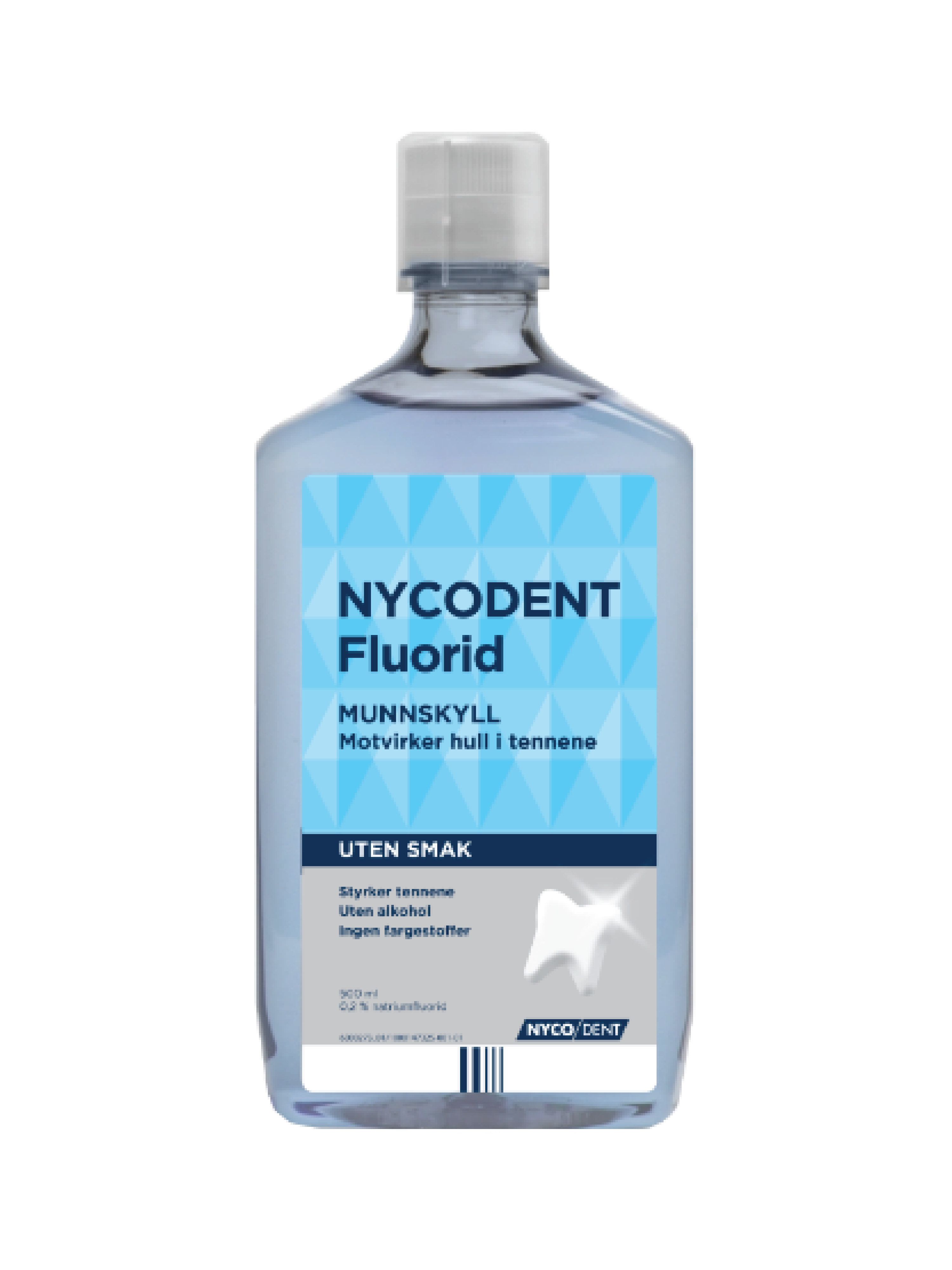 Nycodent Fluorid Munnskyll uten smak, 500 ml