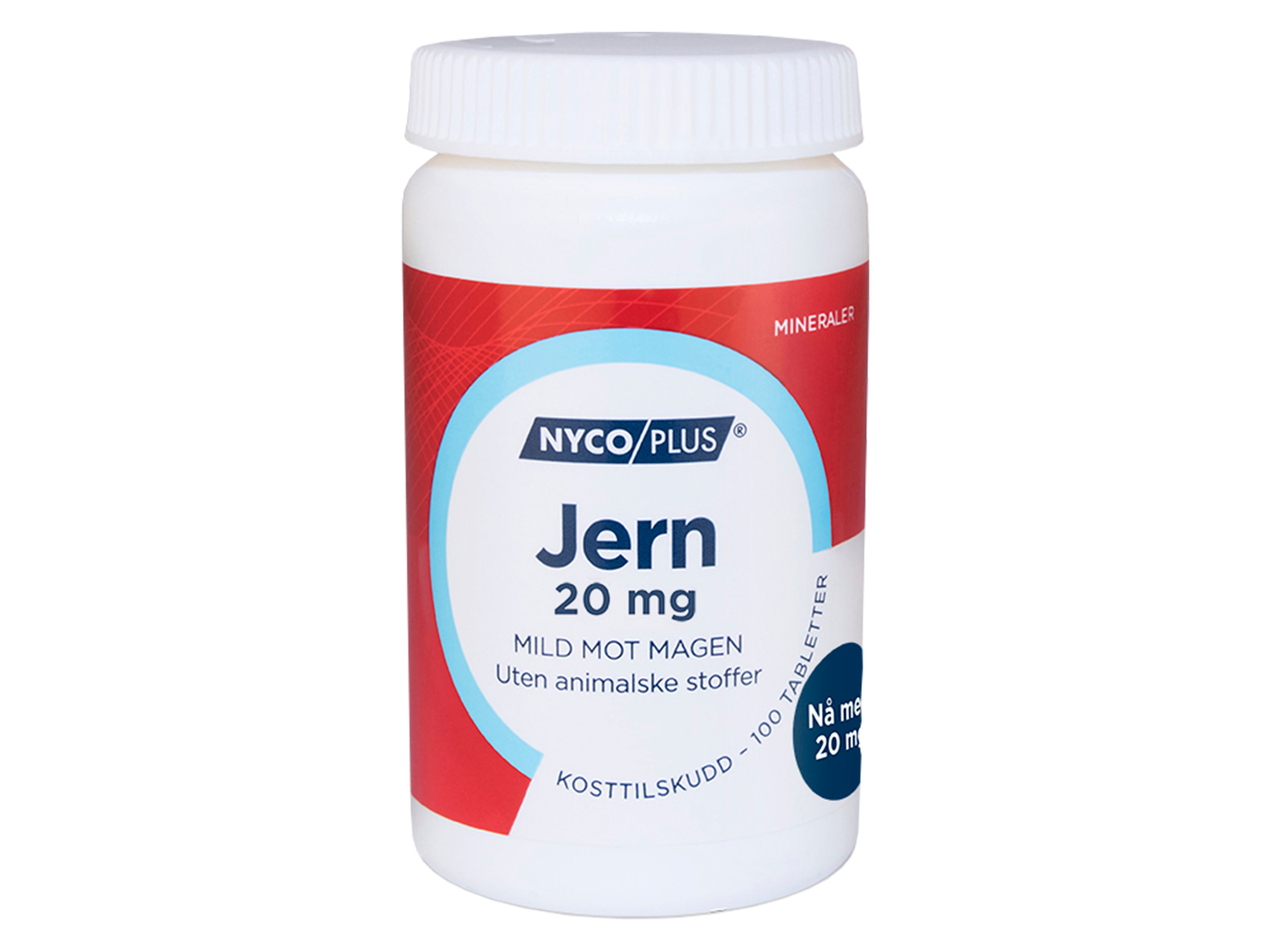 Nycoplus Jern 20 mg, 100 tabletter
