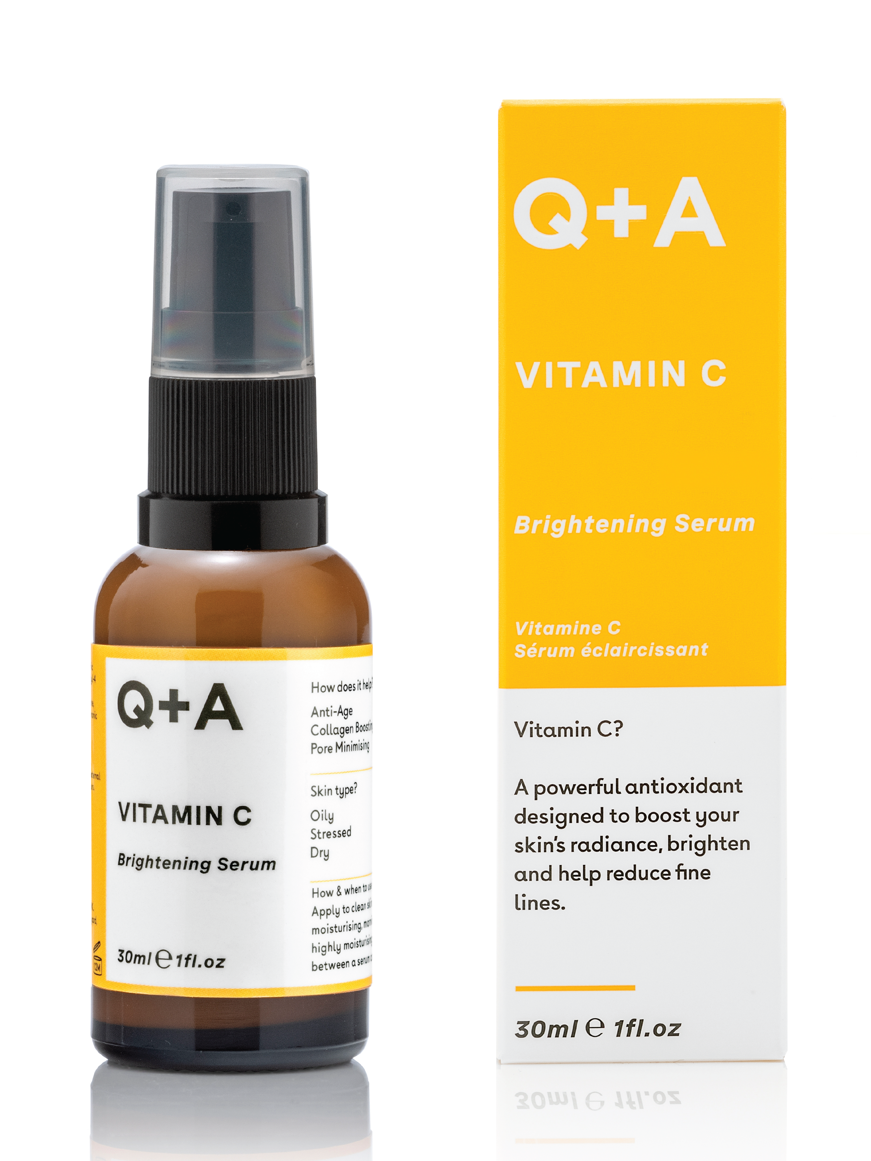 Q+A Vitamin C Brightening Serum, 30 ml