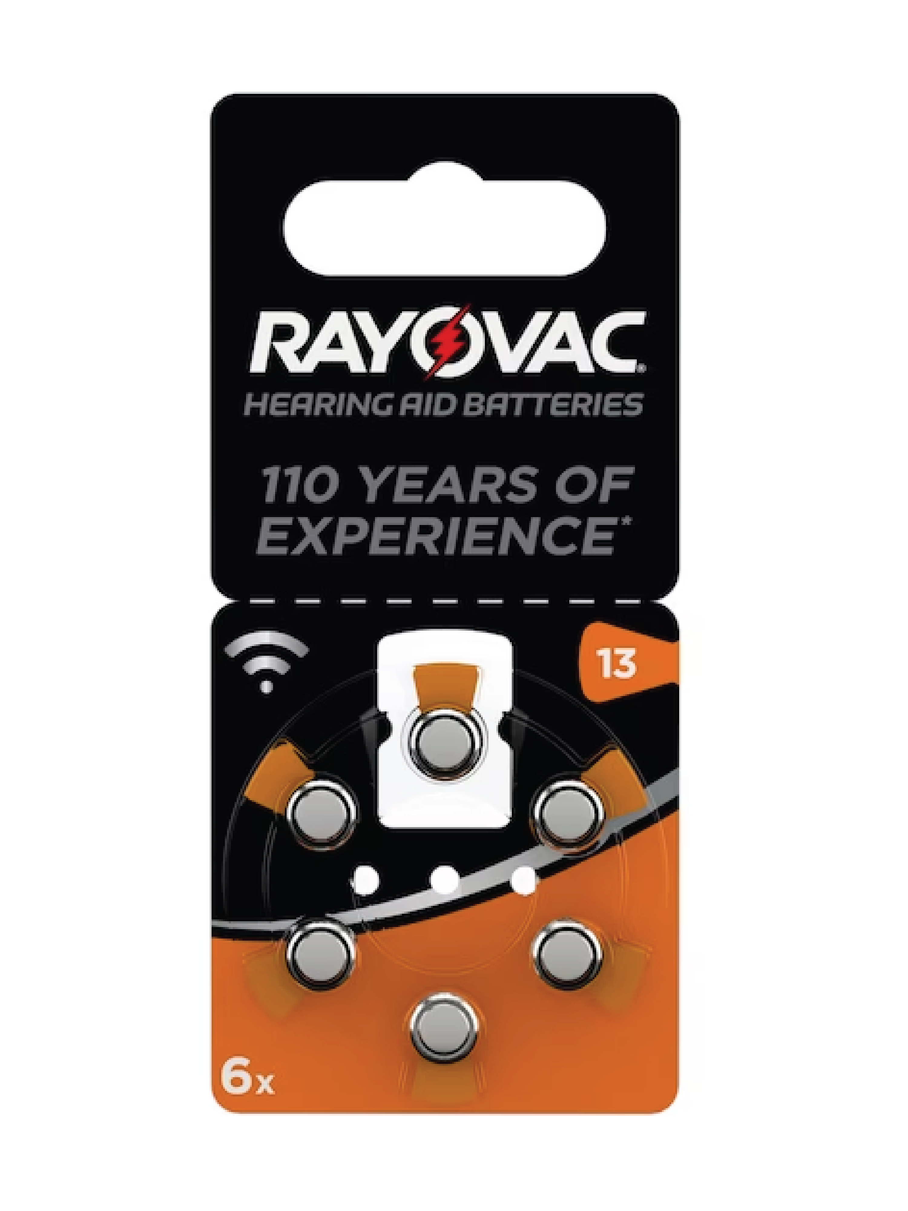 Rayovac Batteri til høreapparat nr. 13, 6 stk