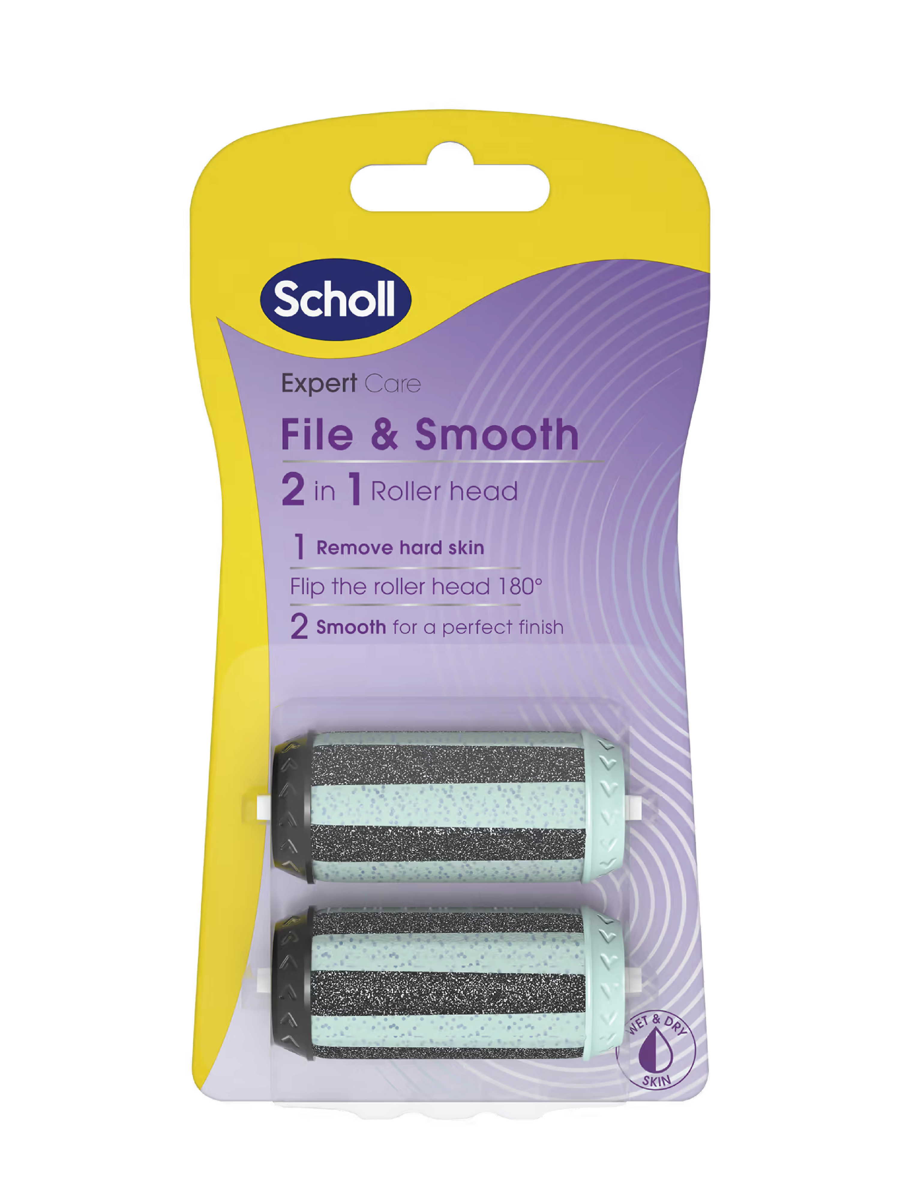 Scholl File and Smooth 2-in-1 Elektrisk Fotfil Refill, 2 stk.