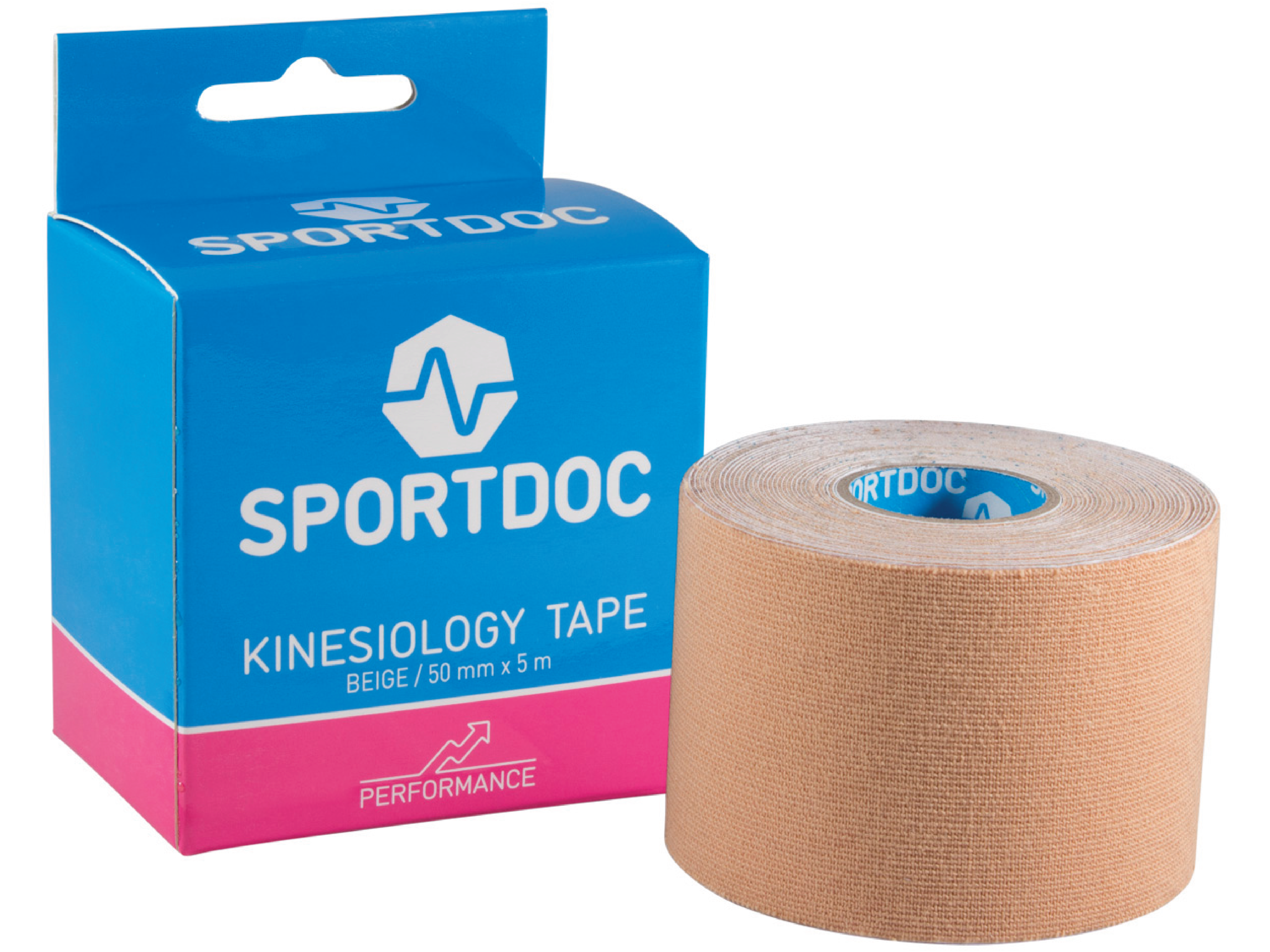 Sportdoc Kinesiology Tape, Beige, 50 mm x 5 m, 1 stk.