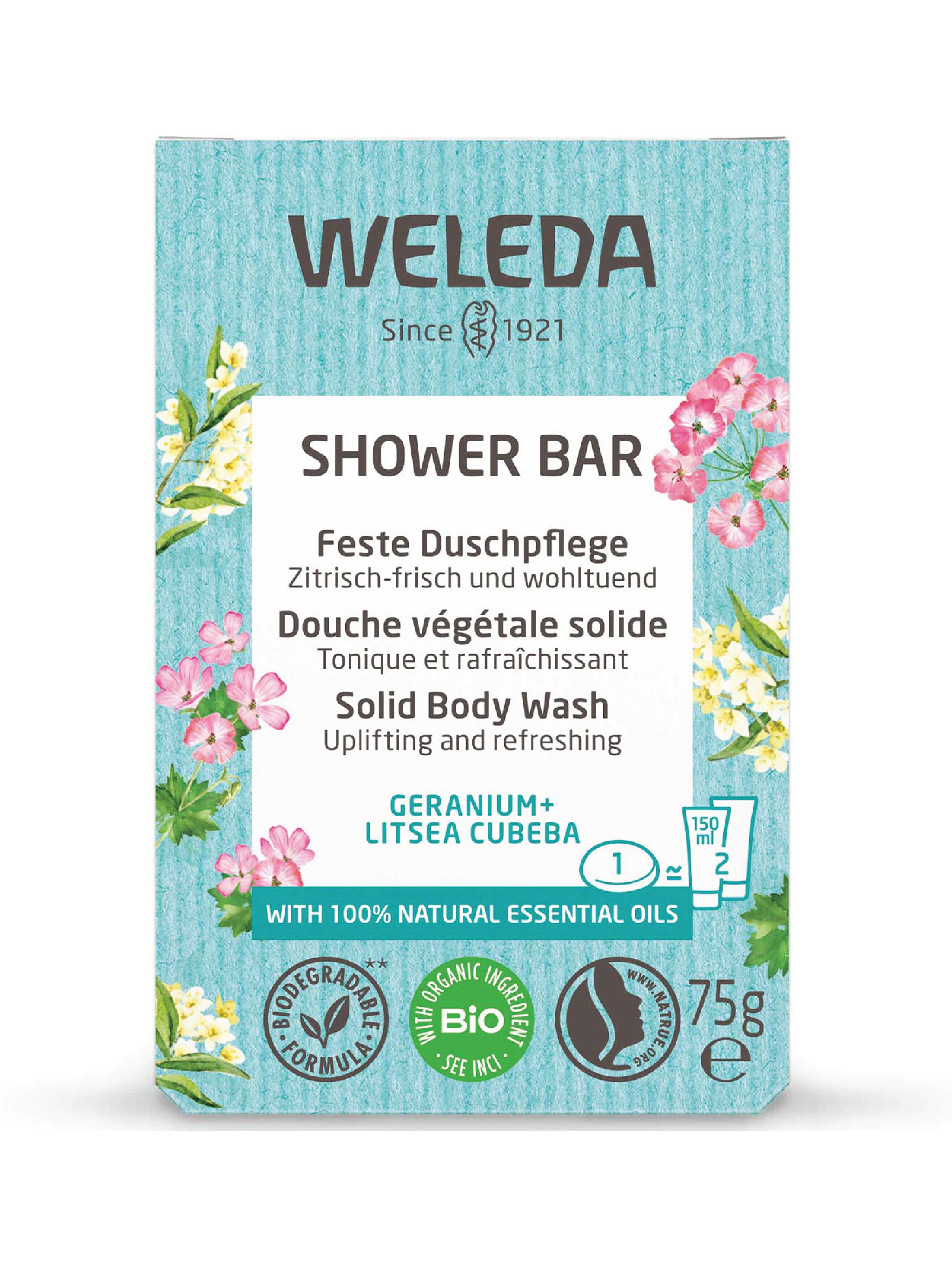 Weleda Shower Bar Geranium, 75 g