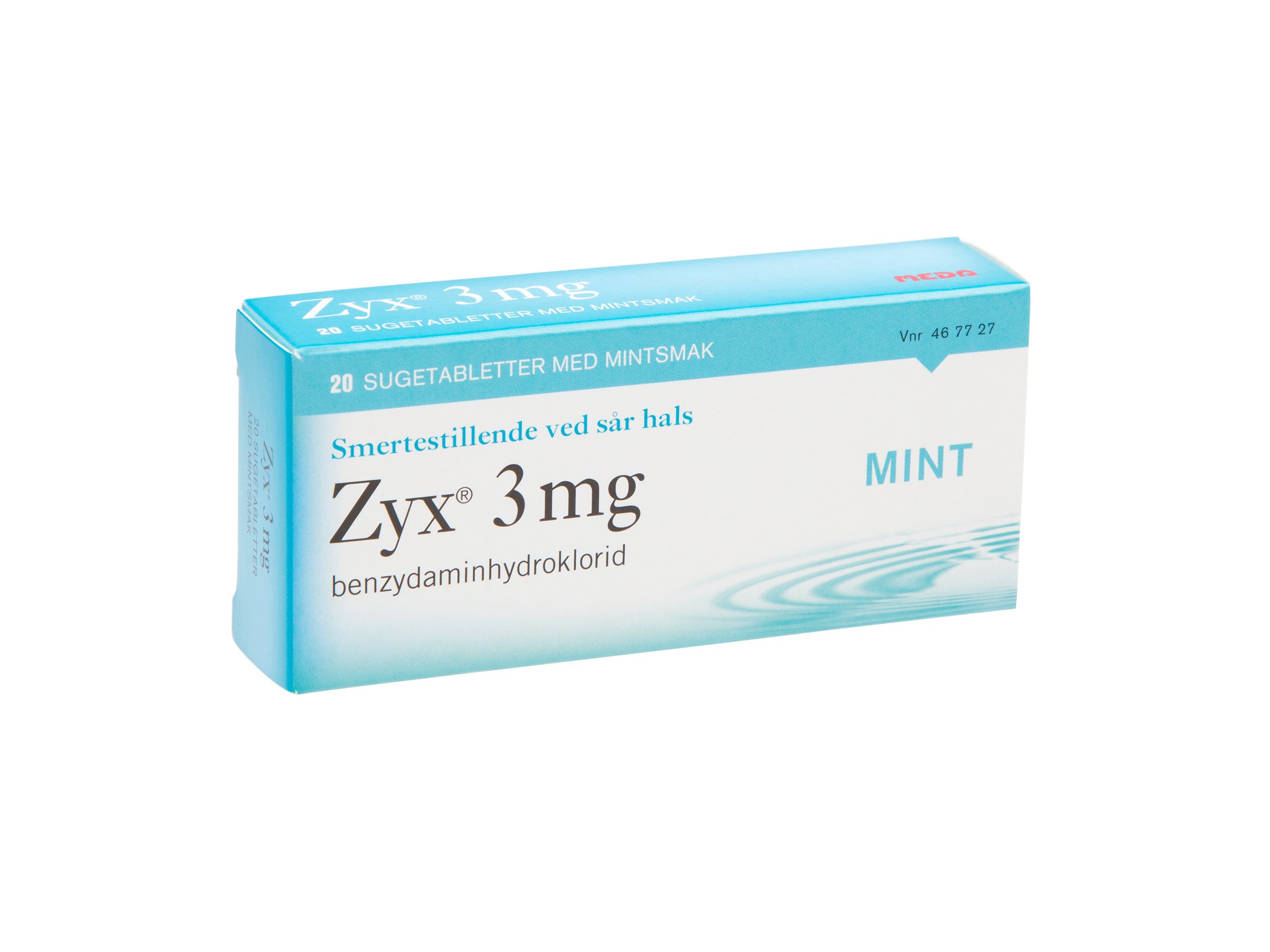 Zyx 3 mg mint sugetabletter, 2 x 10 stk.